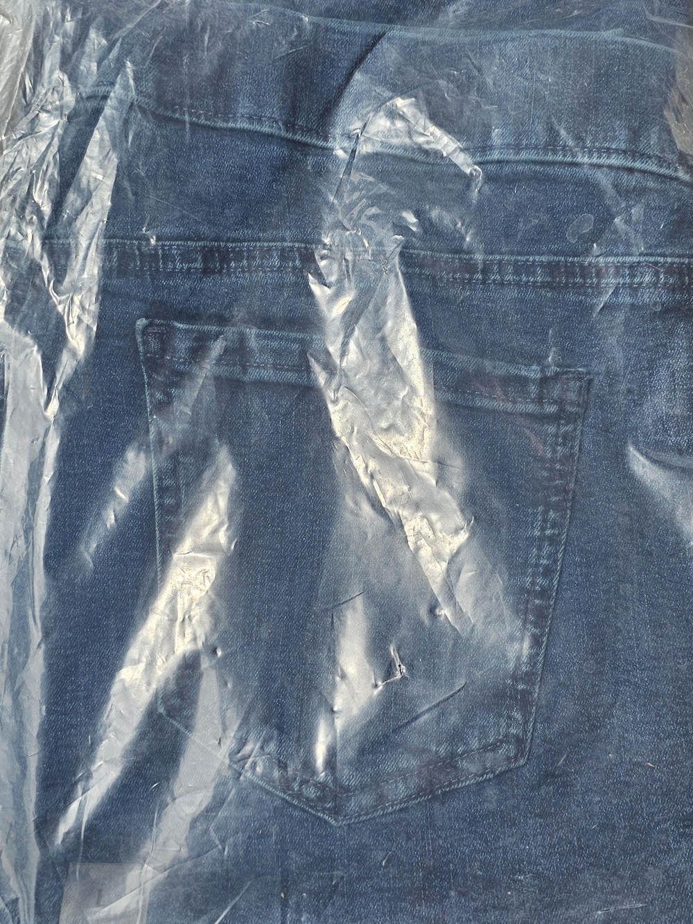 NWT Karen Scott Pull-On Chambray Stretch Jeans - Size Large - KS Overcast Blue